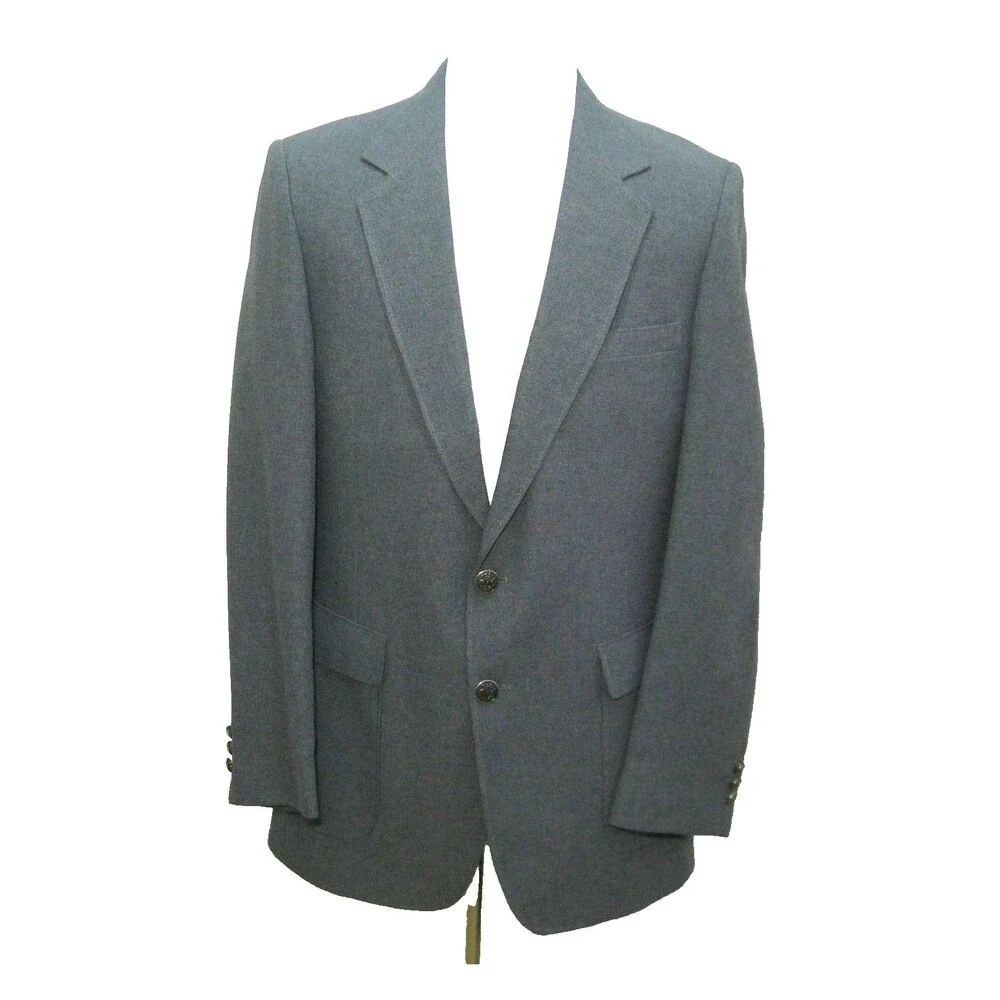 Edgeworth Gray Blazer Mens Size 42L 2 Button Sport Coat Suit Jacket Made in USA